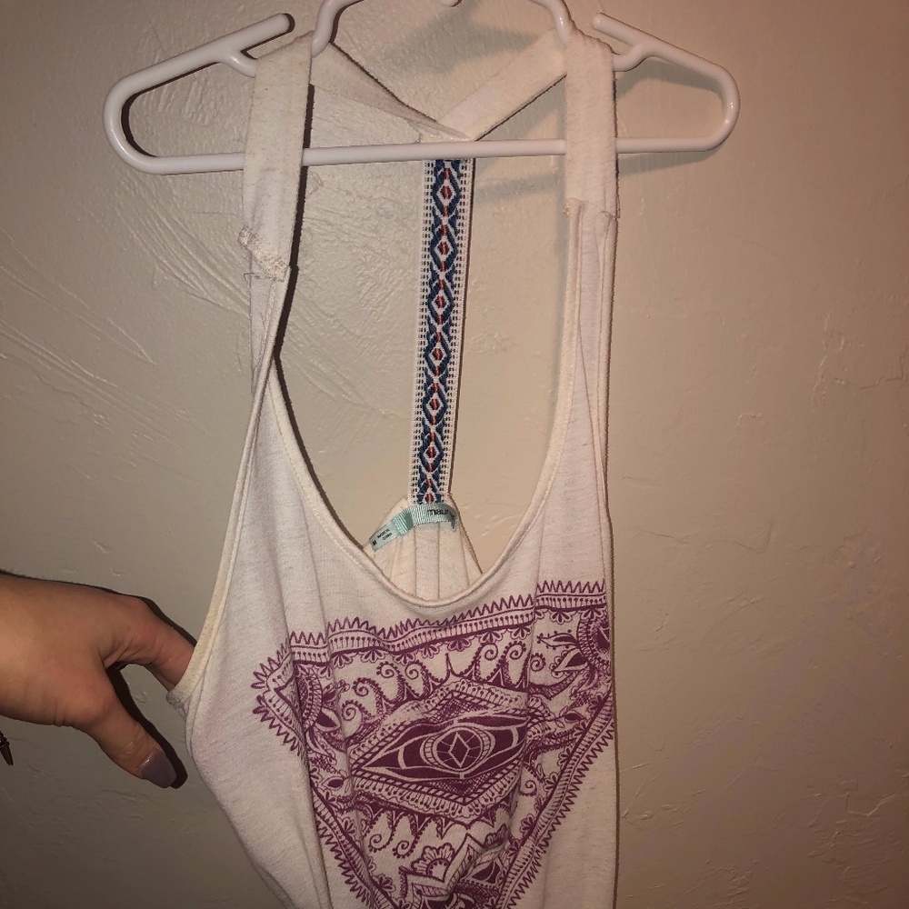 Graphic racer back tank